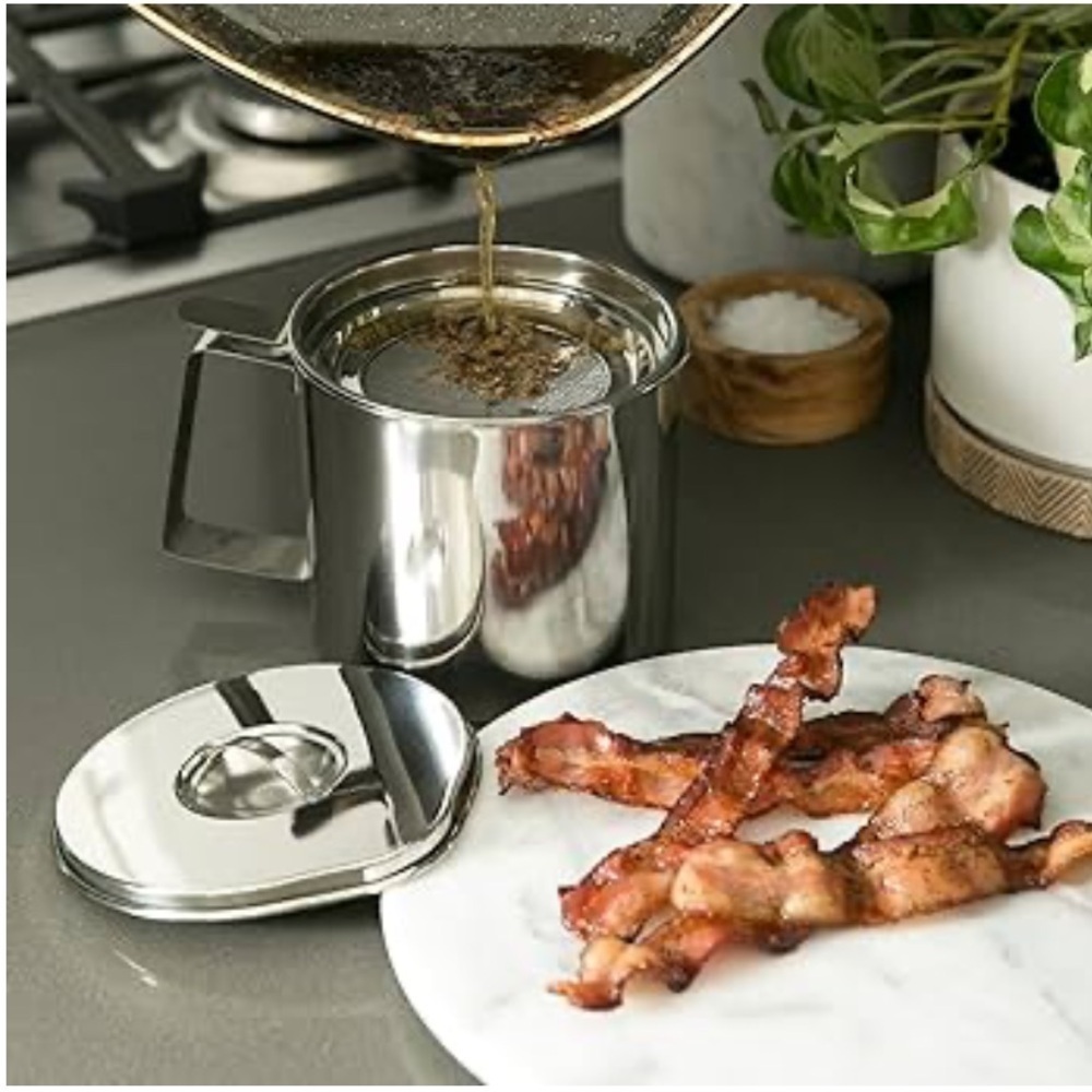 RSVP INTERNATIONAL ENDURANCE Stainless Steel 4 Cup Fryer Friend Grease Holder - Picture 3 of 3